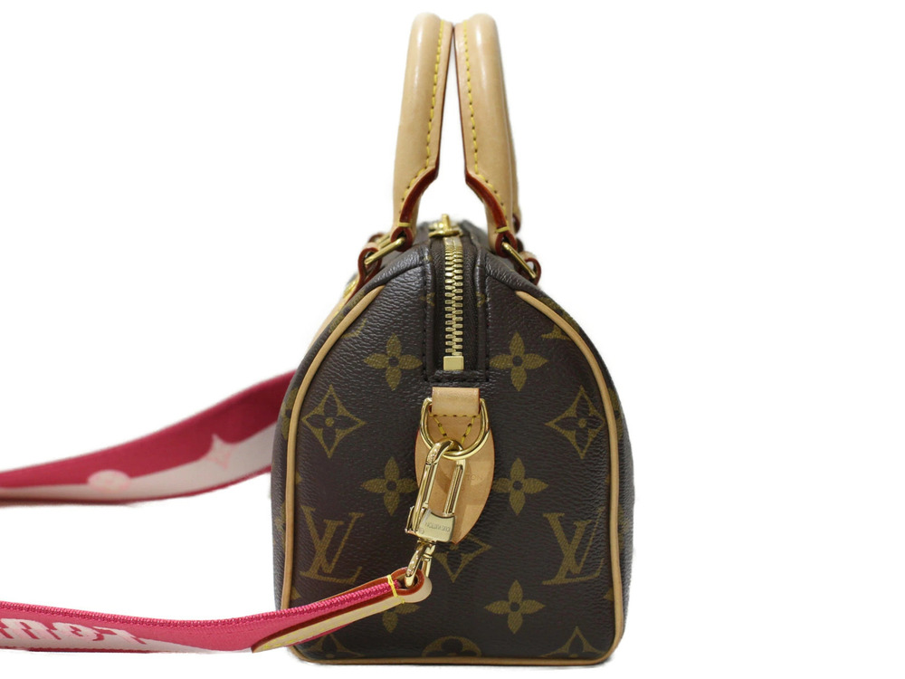 Louis Vuitton Bandoulire Brown Monogram 2way Speedy Pink Bag Shoulder Brown Pink
